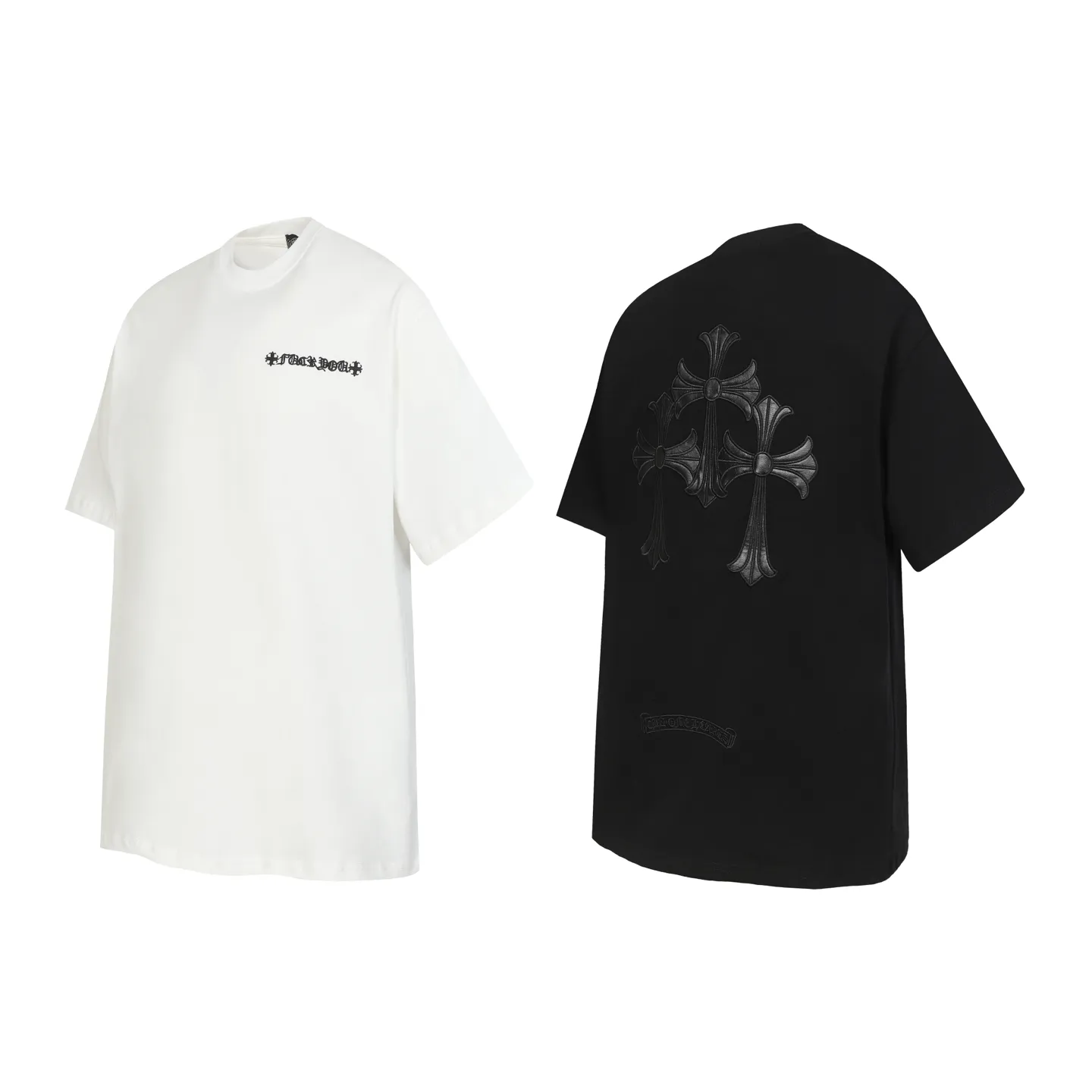 P170 Model 2210 280g heavy double yarn -Chrome Hearts/Chrome Heart Cross✝️Skin embroidered short-sleeved T-shirt -High weight, high density and high quality. The wool is soft, delicate and skin-friendly. It feels soft and silky. It has excellent warmth and skin-friendly properties. -Customized weaving and dyeing, no color difference. No matter the fabric or workmanship details, it beats the ordinary version on the market. -Colour: black white -Size: S M L XL